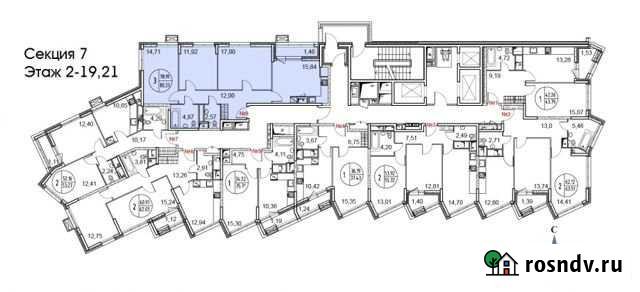 3-комнатная квартира, 80 м², 11/21 эт. на продажу в Москве Москва - изображение 1