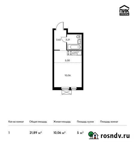 Квартира-студия, 21.9 м², 12/25 эт. на продажу в Красногорске Московской области Красногорск - изображение 1