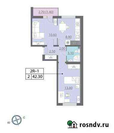 2-комнатная квартира, 42.3 м², 16/25 эт. на продажу в Санкт-Петербурге Санкт-Петербург