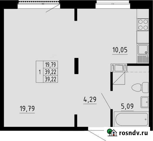 Квартира-студия, 39.2 м², 1/5 эт. на продажу в Санкт-Петербурге Санкт-Петербург - изображение 1