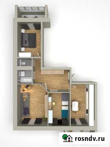 3-комнатная квартира, 78.3 м², 1/5 эт. на продажу в Высокой Горе Высокая Гора - изображение 1