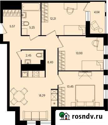 3-комнатная квартира, 82 м², 10/17 эт. на продажу в Пензе Пенза - изображение 1