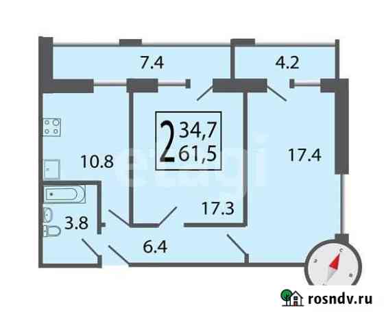 2-комнатная квартира, 61.5 м², 1/17 эт. на продажу во Владимире Владимир