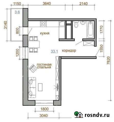 1-комнатная квартира, 36.7 м², 11/16 эт. на продажу в Маркове Маркова - изображение 1