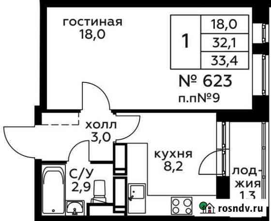 1-комнатная квартира, 33.4 м², 14/22 эт. на продажу в Балашихе Балашиха