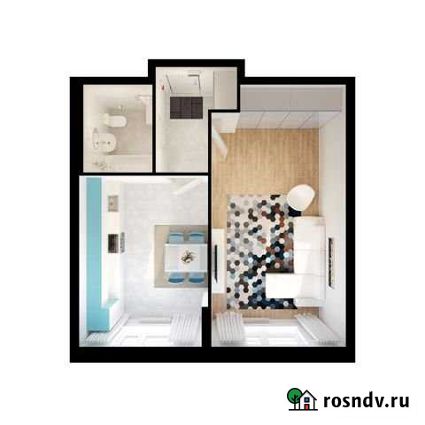 1-комнатная квартира, 42.5 м², 7/17 эт. на продажу в Видном Видное - изображение 1