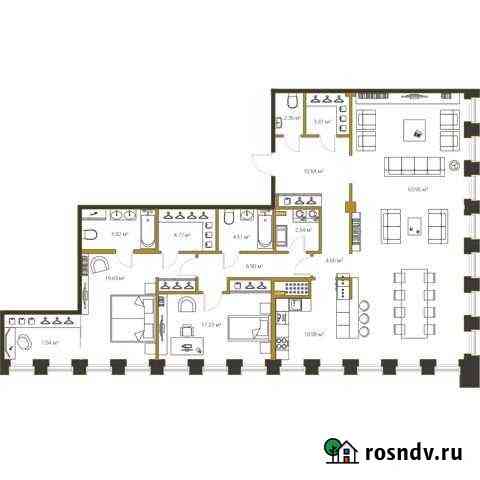 2-комнатная квартира, 165 м², 20/20 эт. на продажу в Санкт-Петербурге Санкт-Петербург