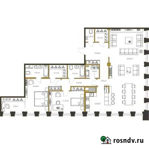 2-комнатная квартира, 165 м², 20/20 эт. на продажу в Санкт-Петербурге Санкт-Петербург - изображение 1
