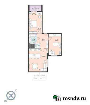 2-комнатная квартира, 91.2 м², 6/23 эт. на продажу в Санкт-Петербурге Санкт-Петербург