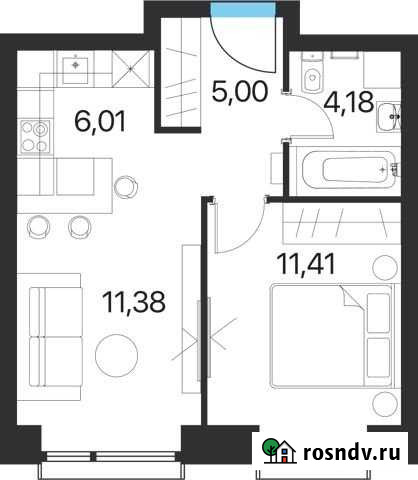 2-комнатная квартира, 38 м², 4/15 эт. на продажу в Москве Москва - изображение 1