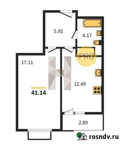 1-комнатная квартира, 41.1 м², 12/16 эт. на продажу в Пензе Пенза - изображение 1