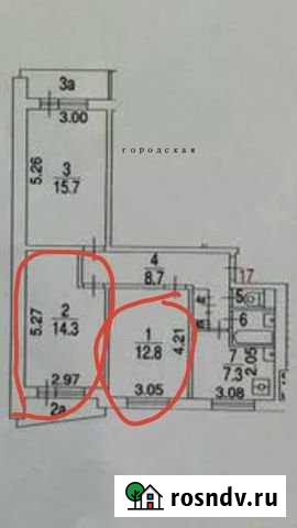 Комната 27.4 м² в 3-ком. кв., 7/9 эт. на продажу в Москве Москва - изображение 1