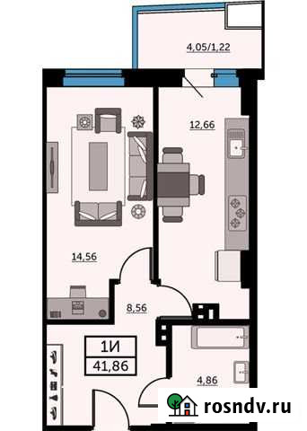 1-комнатная квартира, 41.5 м², 15/26 эт. на продажу в Ростове-на-Дону Ростов-на-Дону - изображение 1