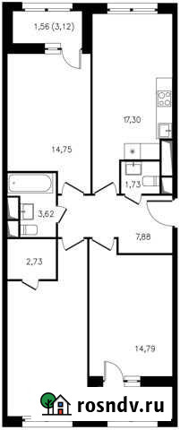 3-комнатная квартира, 83 м², 18/22 эт. на продажу в Москве Москва - изображение 1