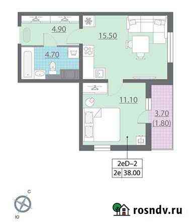 1-комнатная квартира, 38 м², 3/23 эт. на продажу в Санкт-Петербурге Санкт-Петербург