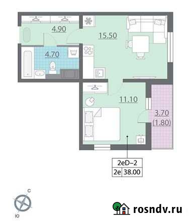 1-комнатная квартира, 38 м², 3/23 эт. на продажу в Санкт-Петербурге Санкт-Петербург - изображение 1