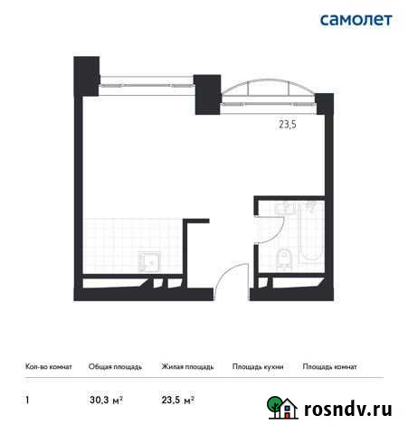 Квартира-студия, 30.3 м², 4/24 эт. на продажу в Москве Москва - изображение 1