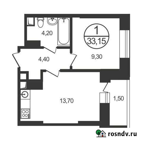 1-комнатная квартира, 33.2 м², 13/17 эт. на продажу в Люберцах Люберцы - изображение 1