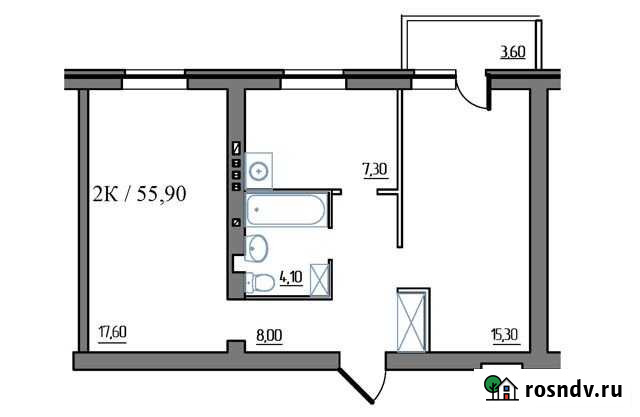 2-комнатная квартира, 56 м², 1/3 эт. на продажу в Новочеркасске Новочеркасск - изображение 1