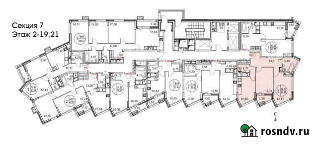 2-комнатная квартира, 55 м², 10/21 эт. на продажу в Москве Москва - изображение 1