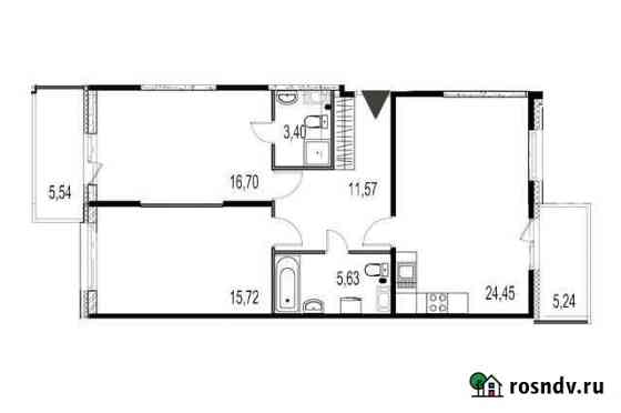 2-комнатная квартира, 77.5 м², 7/9 эт. на продажу в Санкт-Петербурге Санкт-Петербург