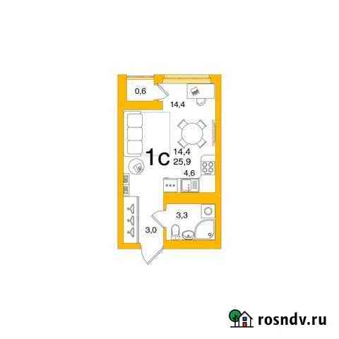 1-комнатная квартира, 25.9 м², 13/22 эт. на продажу в Уфе Уфа