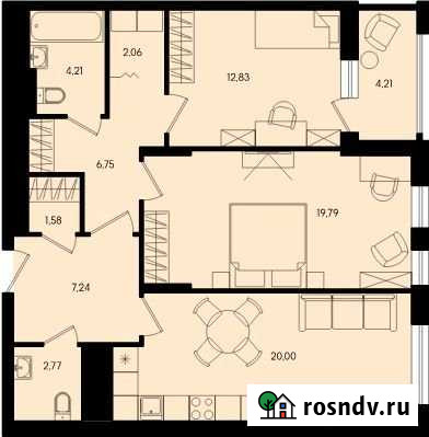 2-комнатная квартира, 81 м², 10/17 эт. на продажу в Пензе Пенза - изображение 1