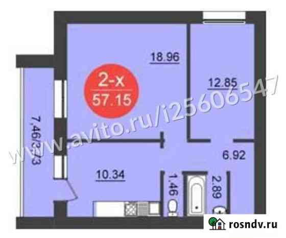 2-комнатная квартира, 57.2 м², 9/14 эт. на продажу во Владимире Владимир