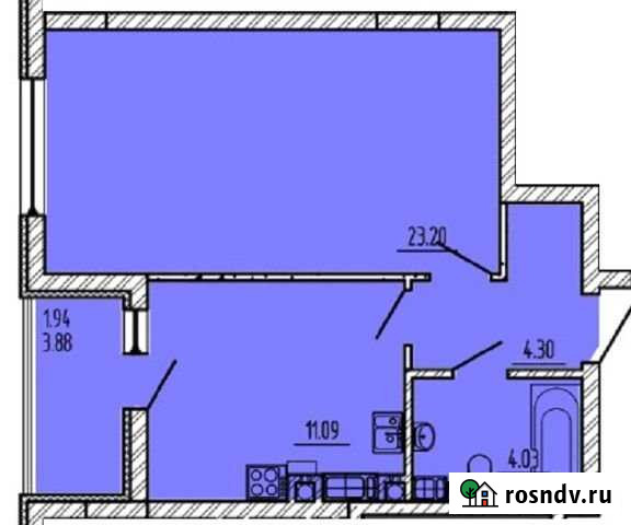 1-комнатная квартира, 44.5 м², 5/10 эт. на продажу в Калининграде Калининград - изображение 1