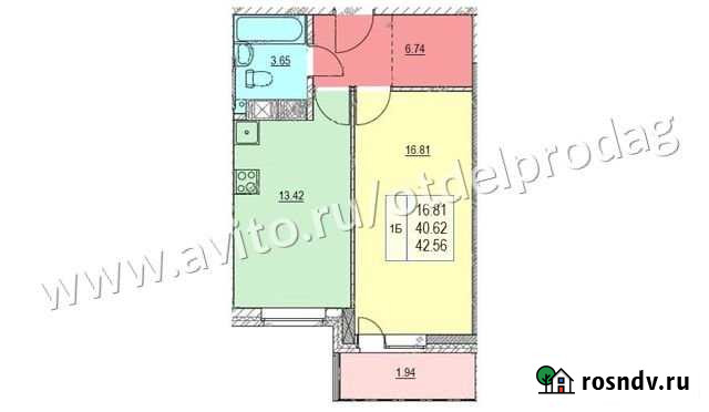 1-комнатная квартира, 42.5 м², 15/22 эт. на продажу в Ярославле Ярославль - изображение 1