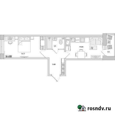 1-комнатная квартира, 41 м², 18/24 эт. на продажу в Санкт-Петербурге Санкт-Петербург