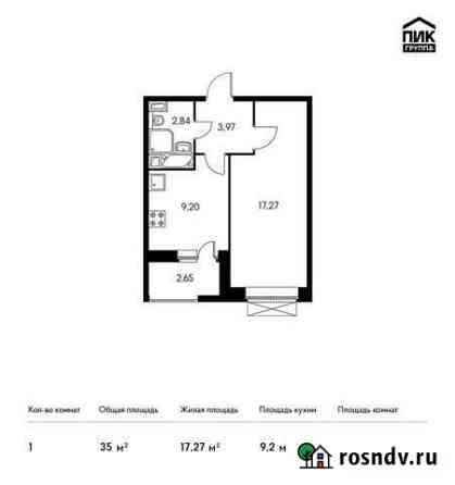 1-комнатная квартира, 35 м², 12/14 эт. на продажу в Андреевке Андреевка