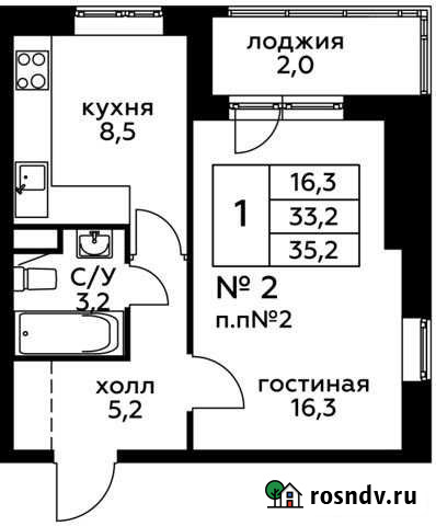 1-комнатная квартира, 35.2 м², 1/22 эт. на продажу в Балашихе Балашиха - изображение 1