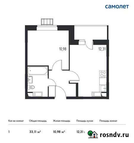 1-комнатная квартира, 33.1 м², 7/13 эт. на продажу в Москве Москва - изображение 1