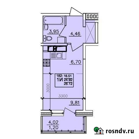 1-комнатная квартира, 30 м², 8/16 эт. на продажу в Иркутске Иркутск - изображение 1