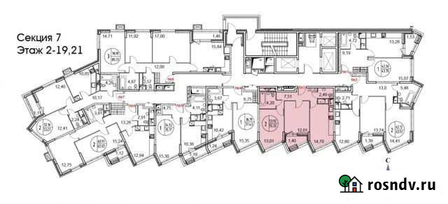 2-комнатная квартира, 55 м², 11/21 эт. на продажу в Москве Москва - изображение 1