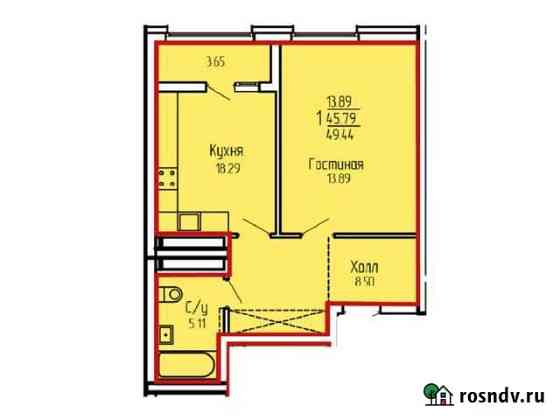 1-комнатная квартира, 49.4 м², 4/19 эт. на продажу в Уфе Уфа