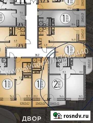 2-комнатная квартира, 53.2 м², 9/23 эт. на продажу в Ростове-на-Дону Ростов-на-Дону - изображение 1