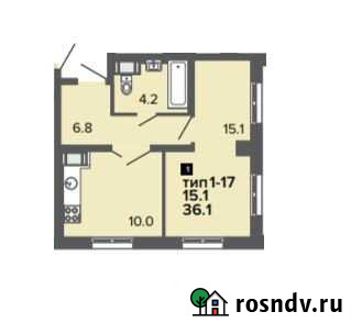 1-комнатная квартира, 36.1 м², 4/24 эт. на продажу в Санкт-Петербурге Санкт-Петербург - изображение 1