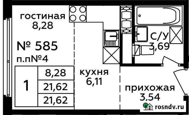 Квартира-студия, 21.6 м², 22/22 эт. на продажу в Балашихе Балашиха - изображение 1