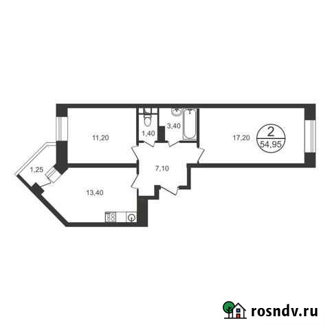 2-комнатная квартира, 55 м², 4/17 эт. на продажу в Люберцах Люберцы - изображение 1