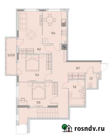 3-комнатная квартира, 86 м², 1/6 эт. на продажу в Калининграде Калининград - изображение 1