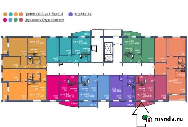 2-комнатная квартира, 43 м², 3/16 эт. на продажу в Челябинске Челябинск - изображение 1