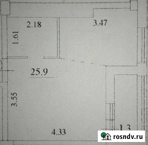 Квартира со свободной планировкой, 25.9 м², 6/12 эт. на продажу в Северодвинске Северодвинск - изображение 1