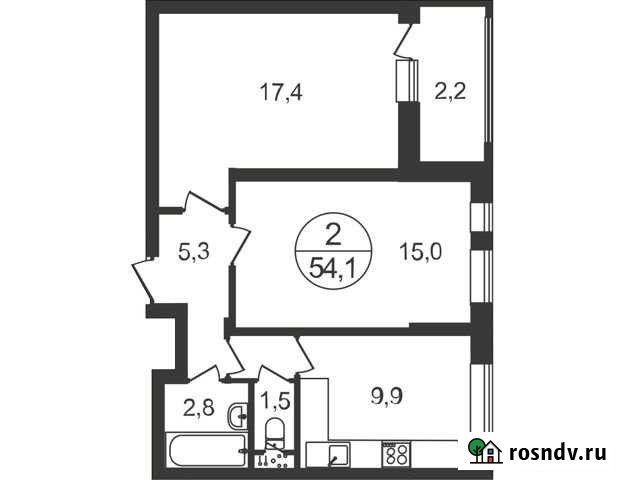 2-комнатная квартира, 54.1 м², 2/17 эт. на продажу в Балашихе Балашиха - изображение 1