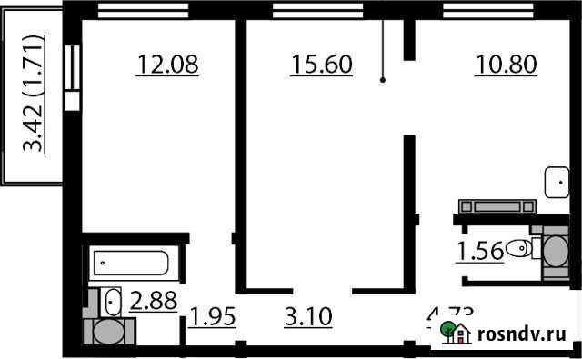 2-комнатная квартира, 58.4 м², 19/25 эт. на продажу в Санкт-Петербурге Санкт-Петербург - изображение 1