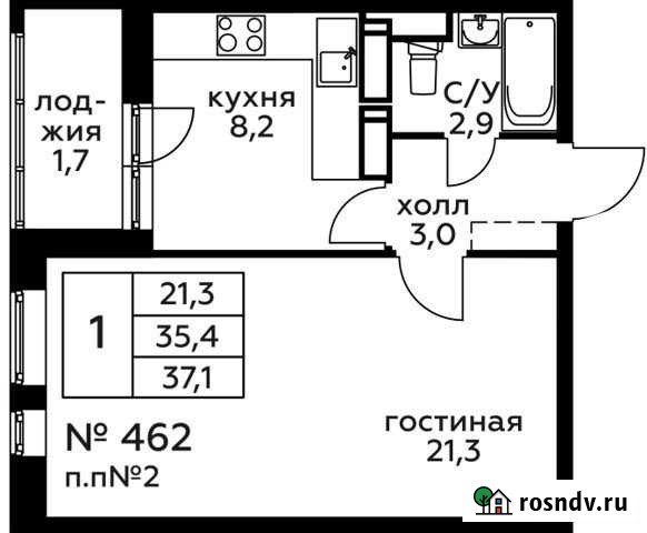 1-комнатная квартира, 37.1 м², 3/22 эт. на продажу в Балашихе Балашиха - изображение 1