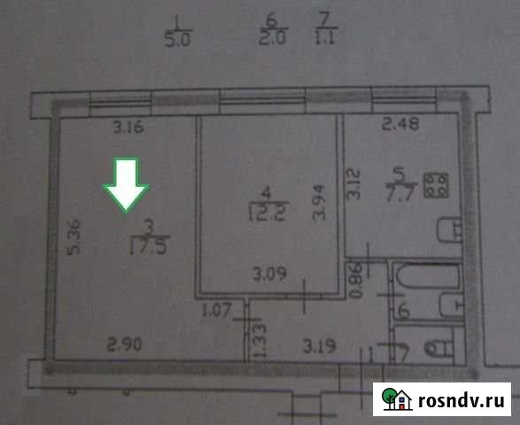 Комната 17.5 м² в 2-ком. кв., 1/9 эт. в аренду на длительный срок в Санкт-Петербурге Санкт-Петербург - изображение 1