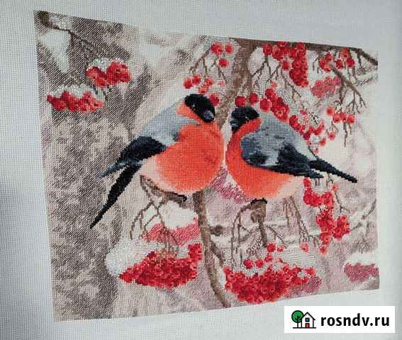 Снегири вышивка крестом Барнаул - изображение 1