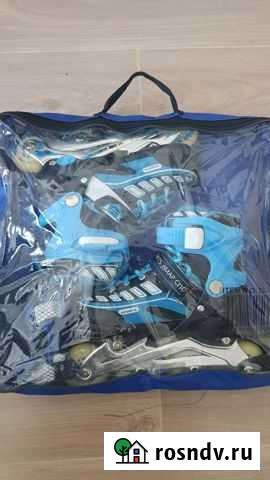 Роликовые коньки детские новые размер 31-34 с защи Котельники - изображение 1